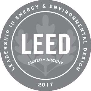 Badge Leed 2017 Argent